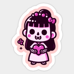 Pink Ghost Doll Sticker